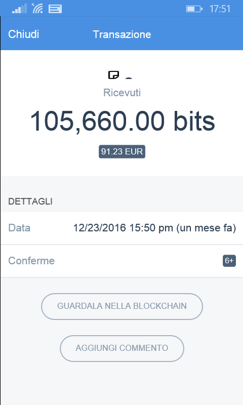 bitcoin pagamento ricevuto