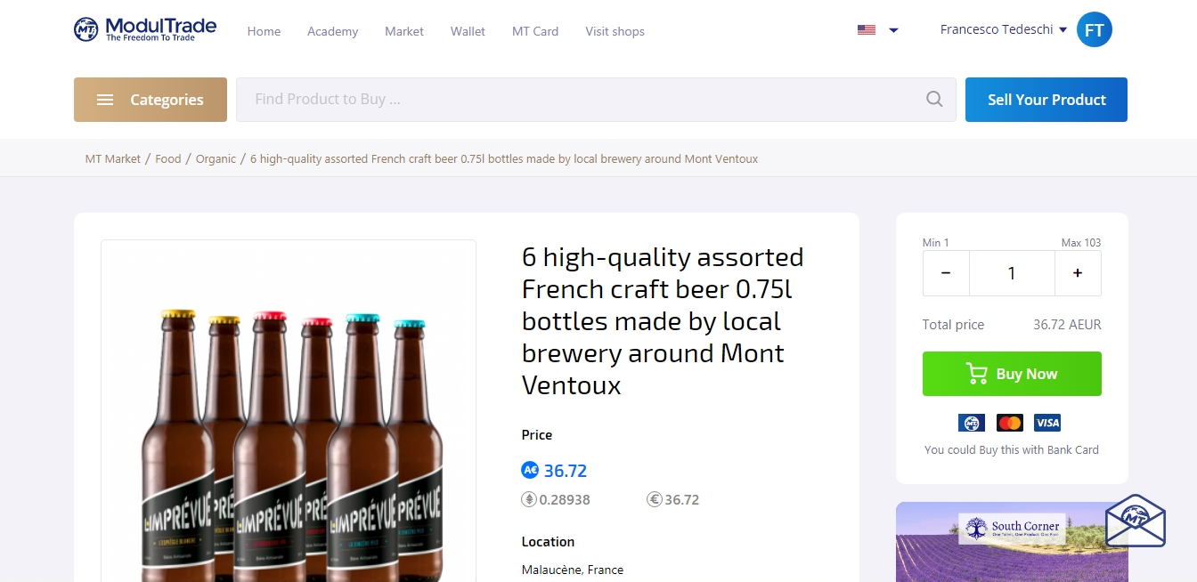 Comprare birra in bitcoin