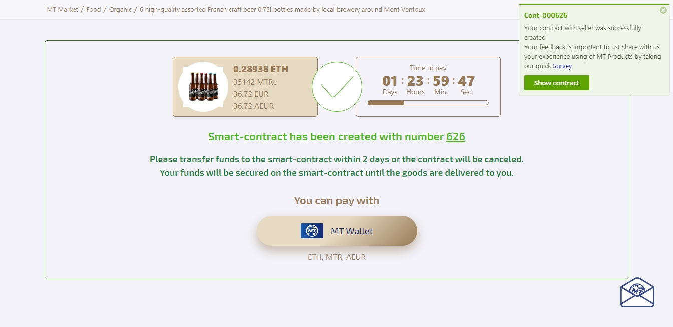 smart contract birra comprare con bitcoin